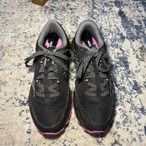 Saucony Black & Purple Excursion Tr1 Trail Running Shoes Size 11 Wide - Picture 5 of 9